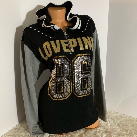 Victoria’s Secret bling halfzip MEDIUM - Picture 2 of 5